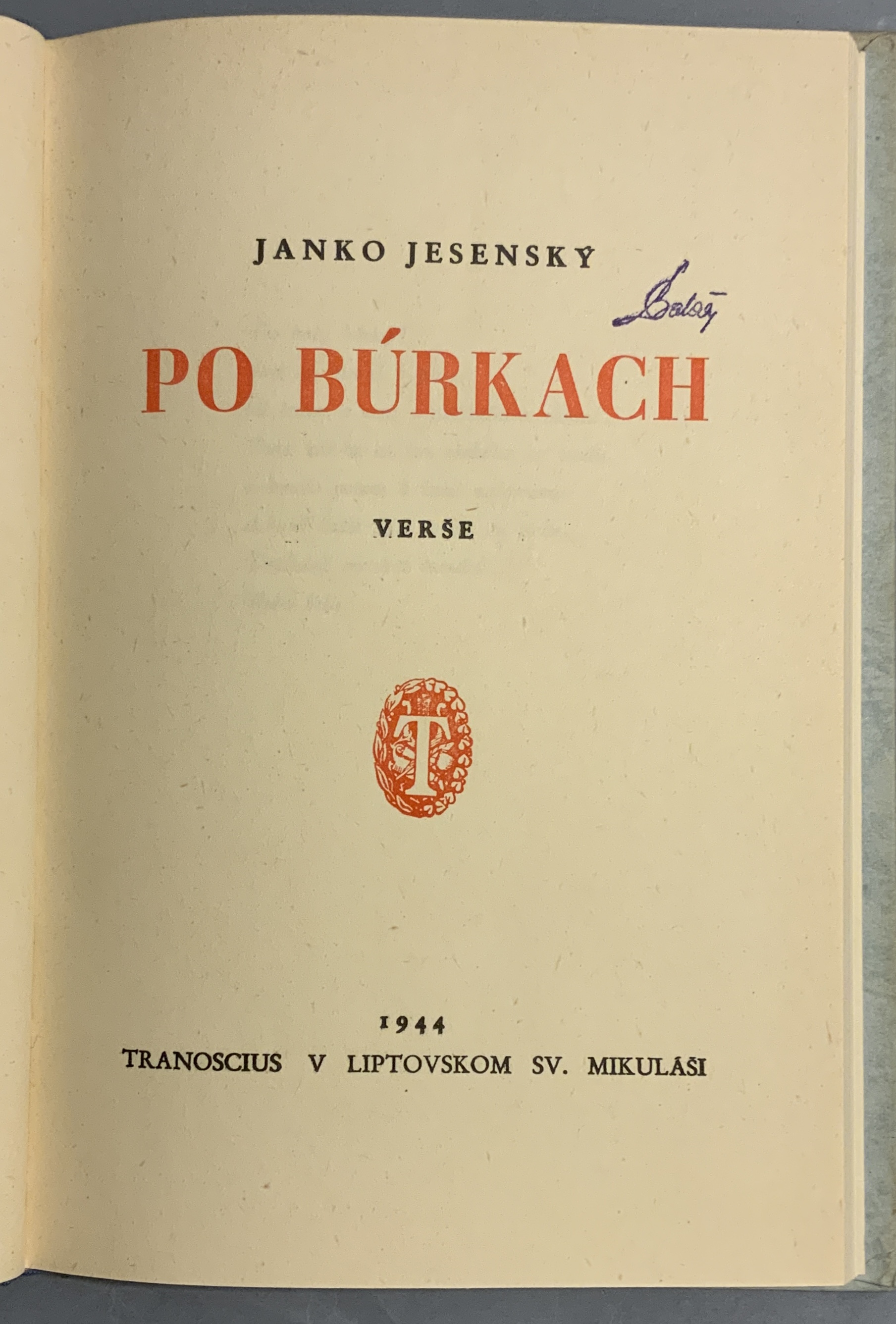 Po búrkach. Verše