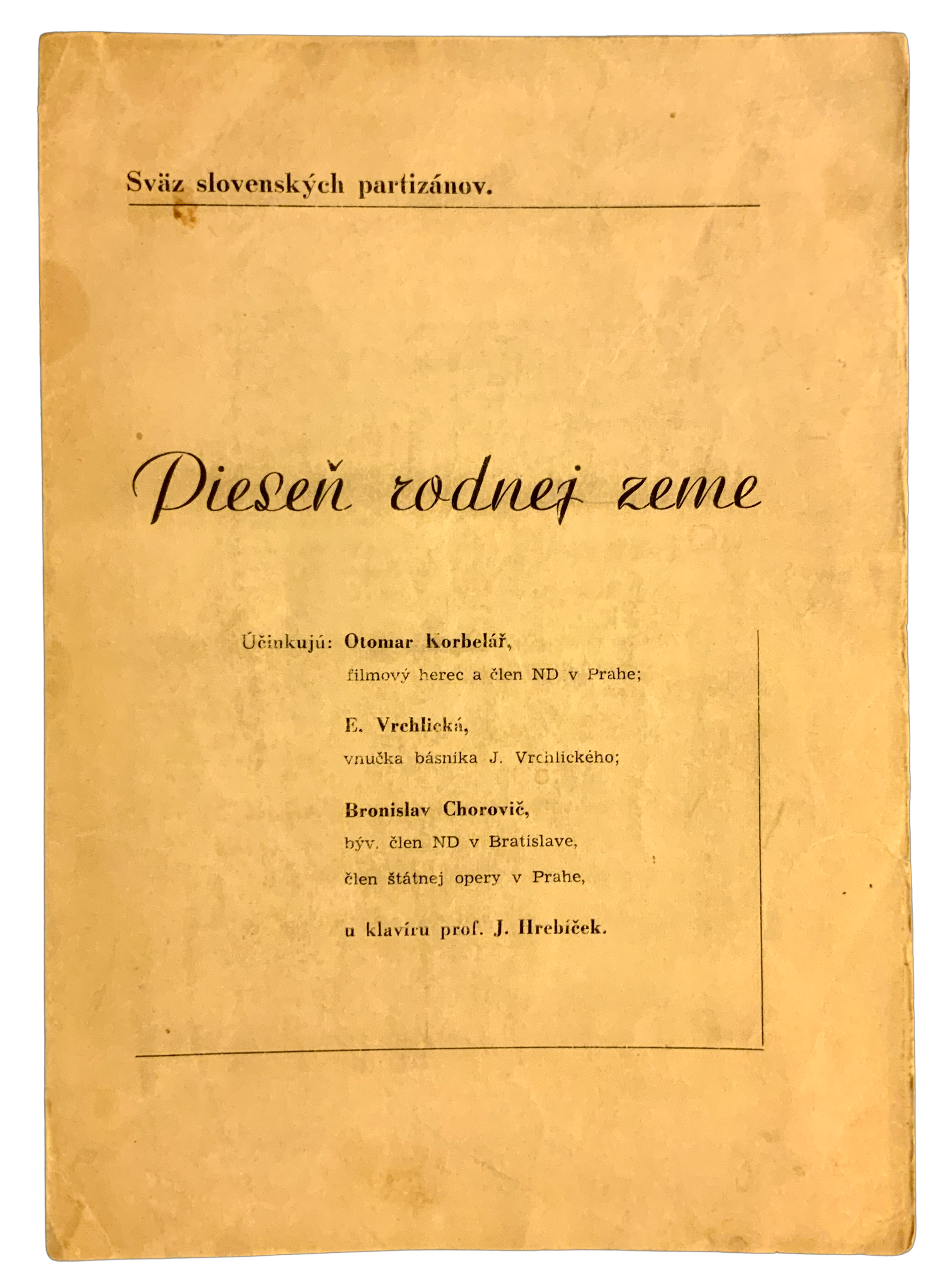 Pieseň rodnej zeme - program