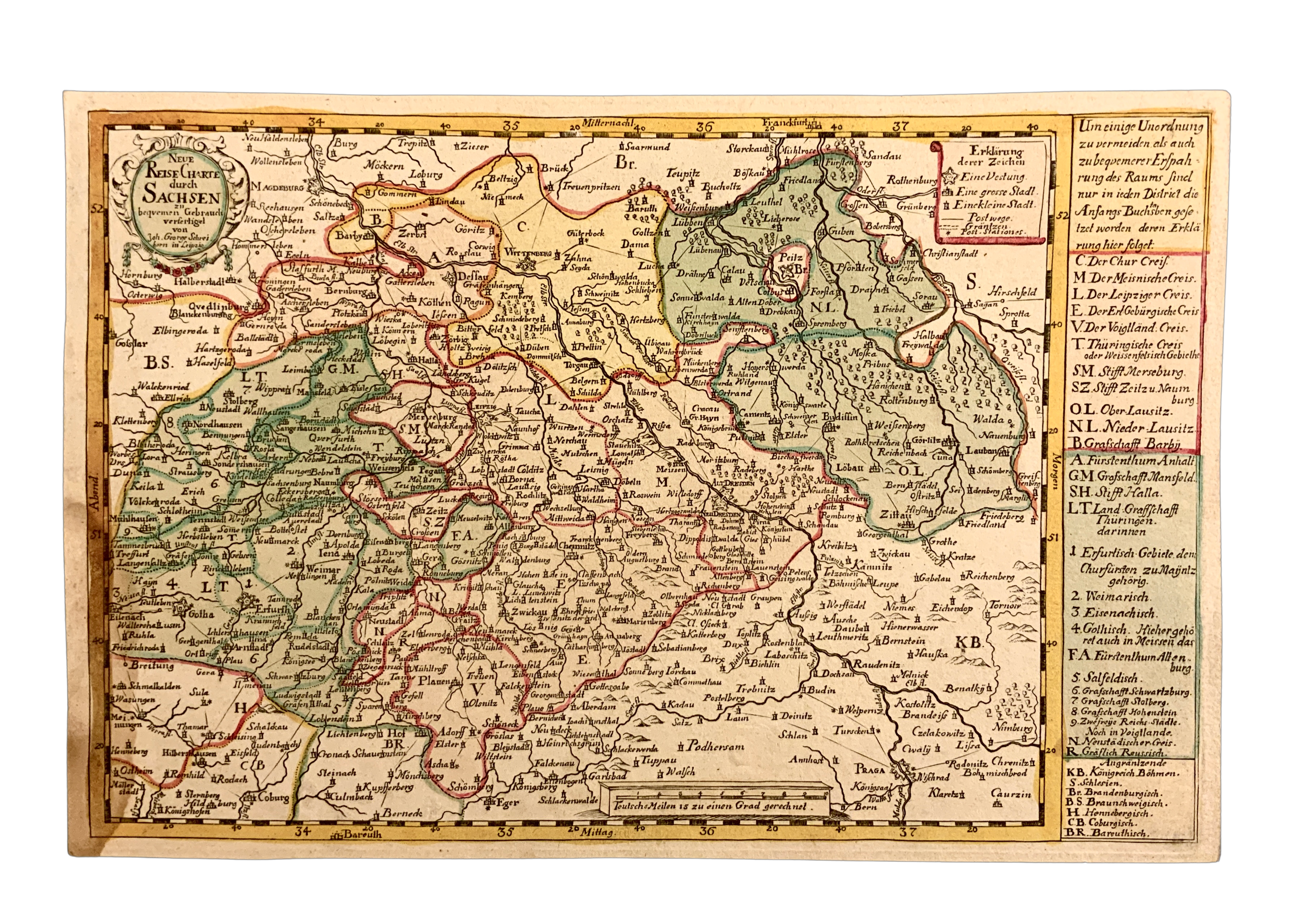 SACHSEN - Neue Reise Charte durch Sachsen