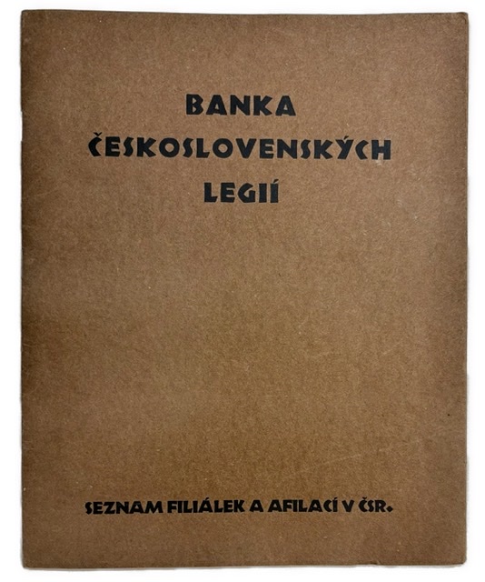 Banka československých legií. Seznam filiálek a aflací v ČSR