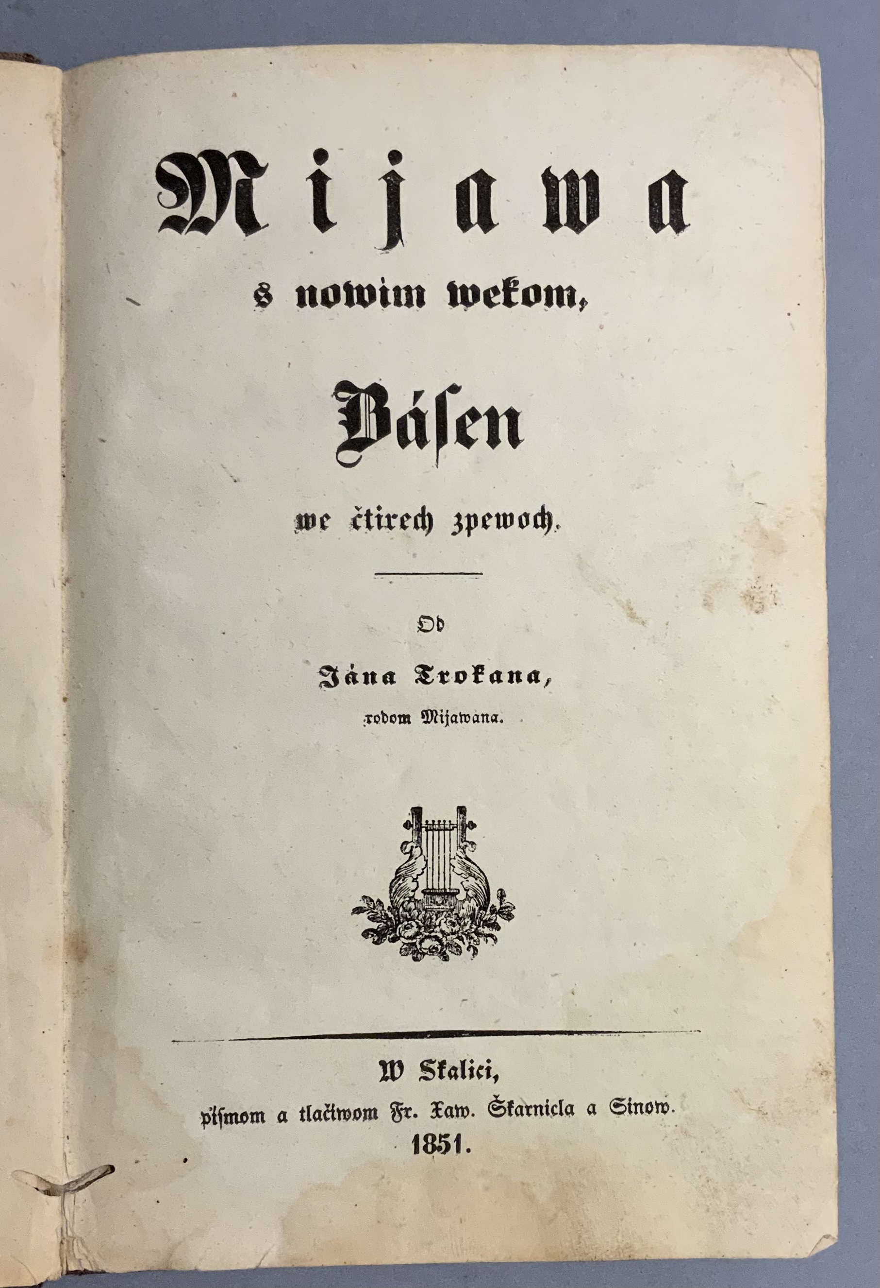Mijawa s nowím wekom. Báseň we čtirech zpewoch