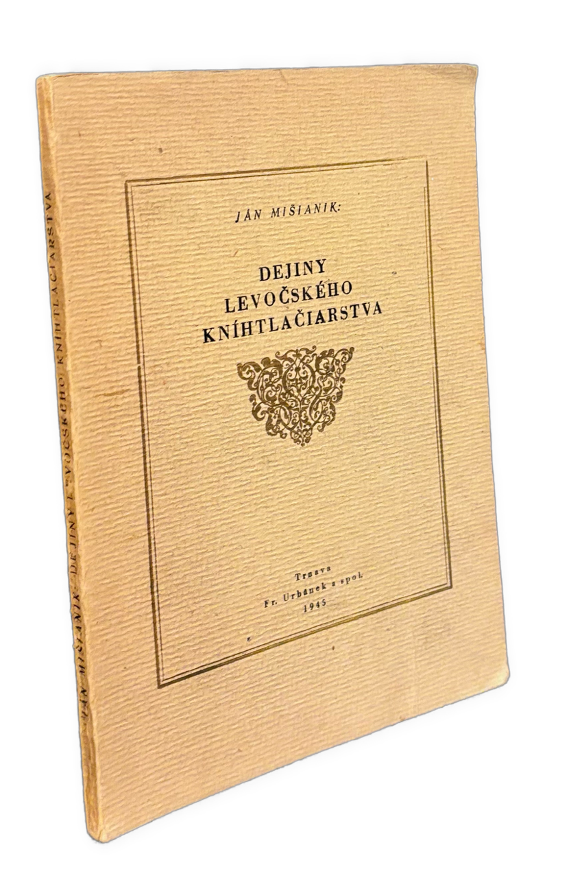 Dejiny levočského kníhtlačiarstva. Štúdia
