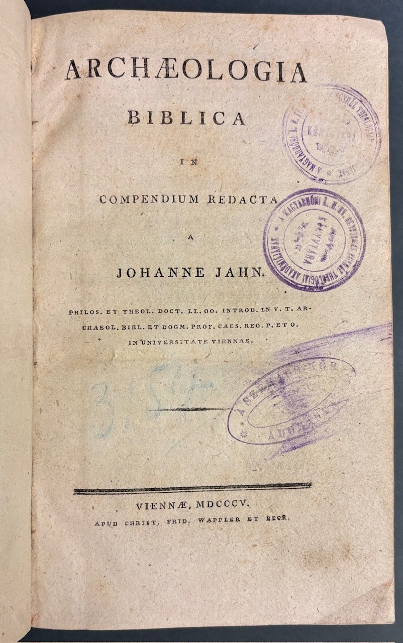 Archaeologia Biblica - 1. VYDANIE