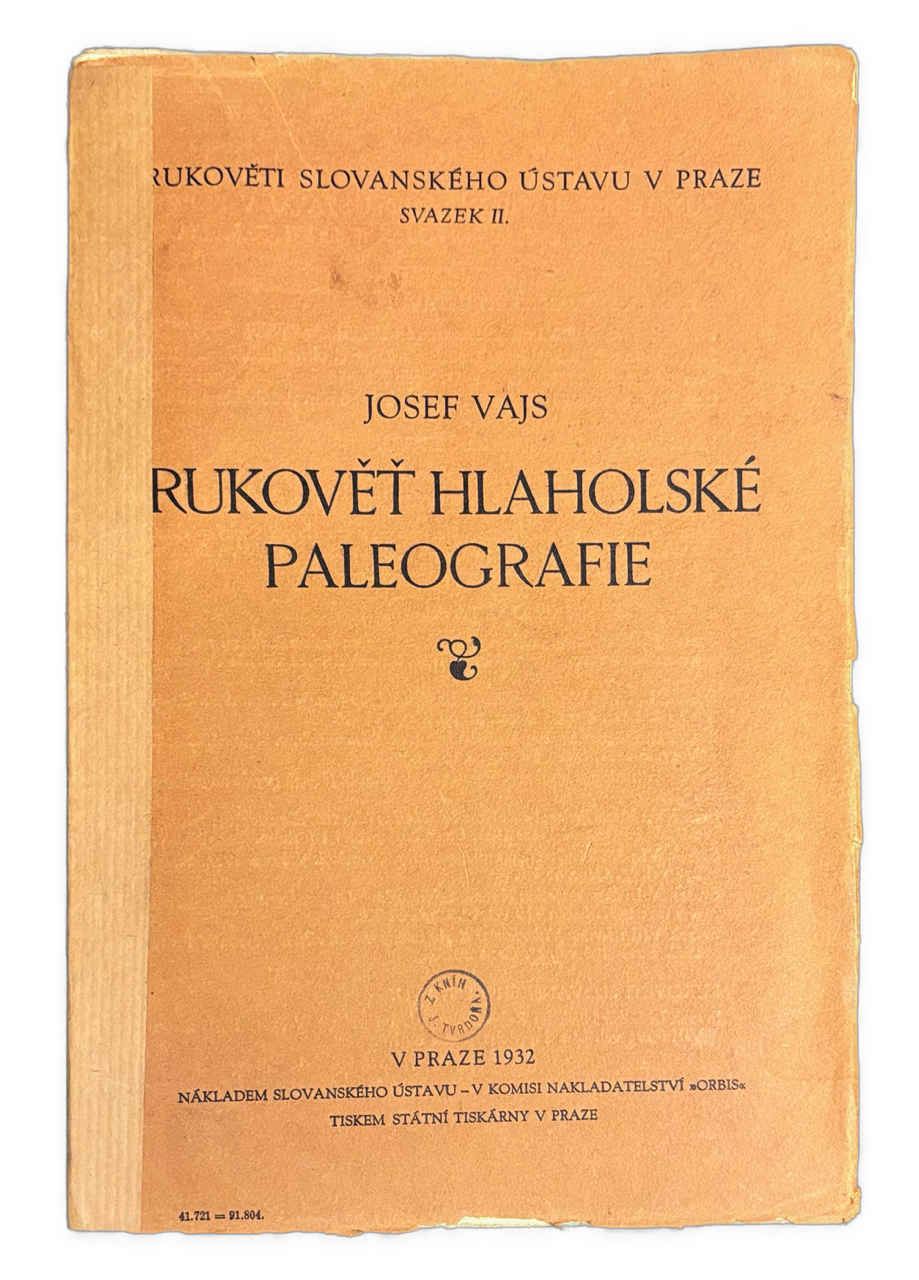 Rukověť hlaholské paleografie. Uvedení do knižního písma hlaholského