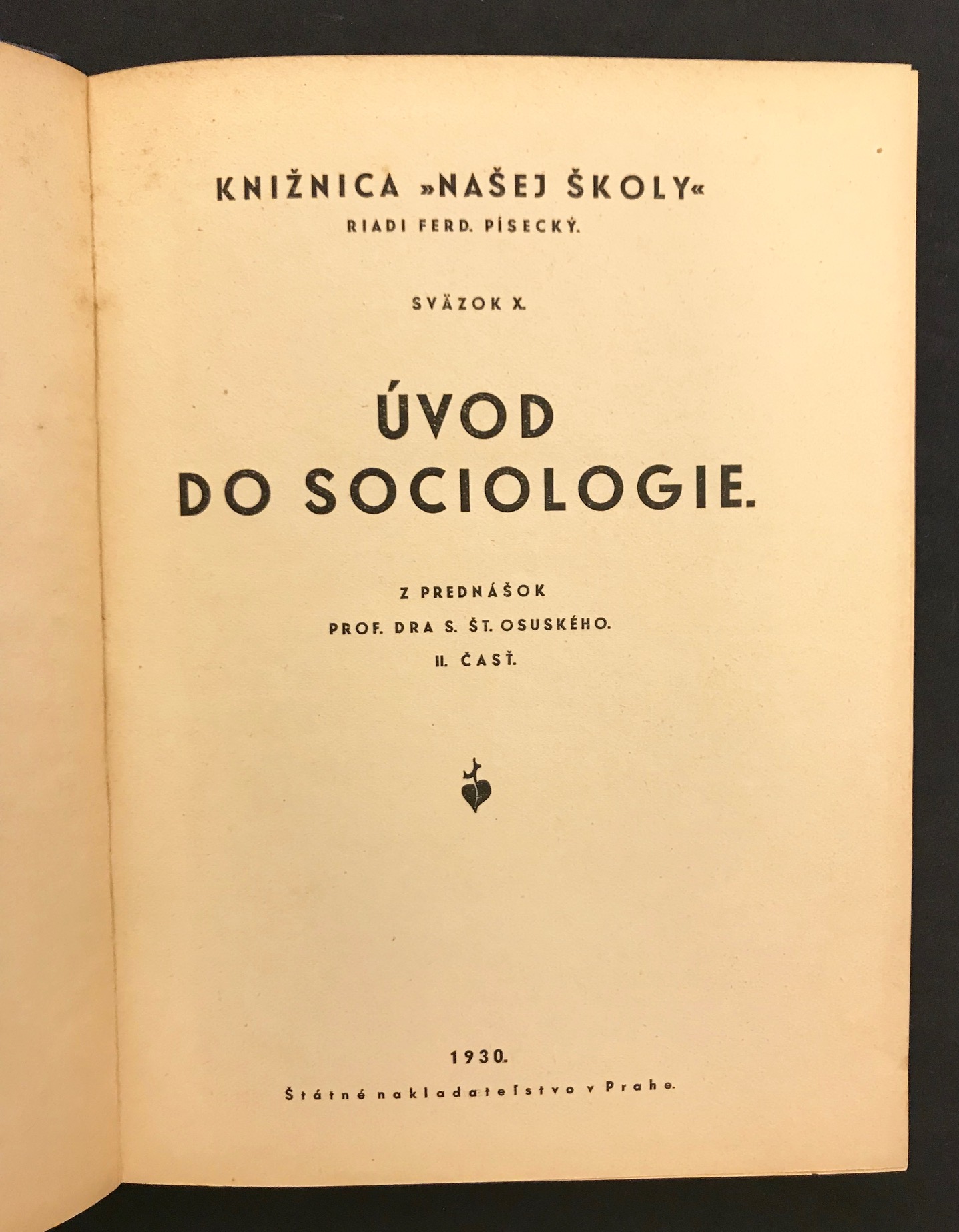 Úvod do sociológie. Z prednášok. Časť II.