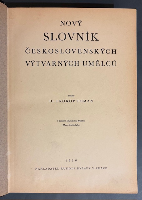 Nový slovník československých výtvarných umělců