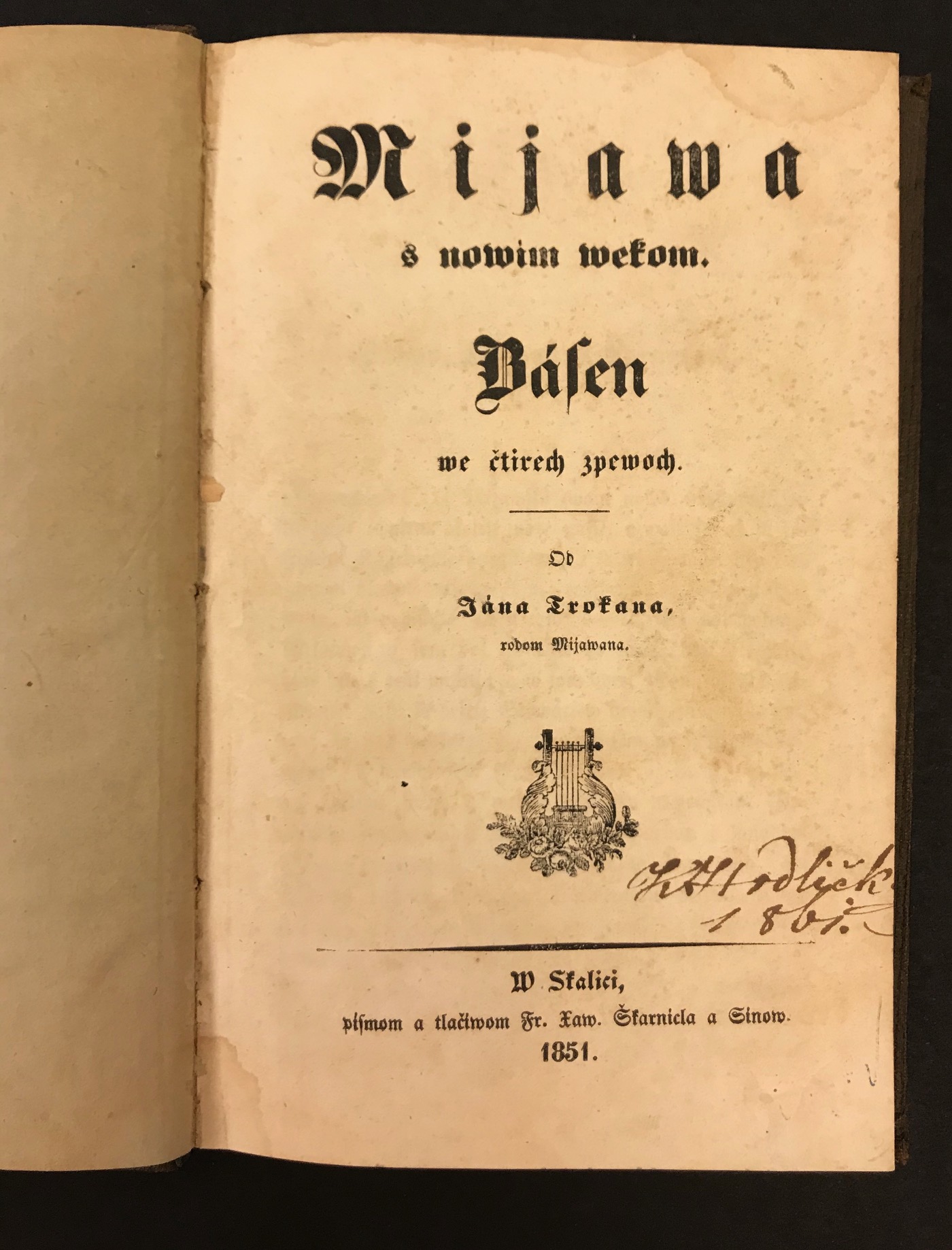 Mijava s nowím wekom. Básen we čtirech zpewoch